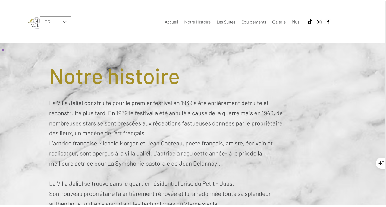 Ancienne page histoire